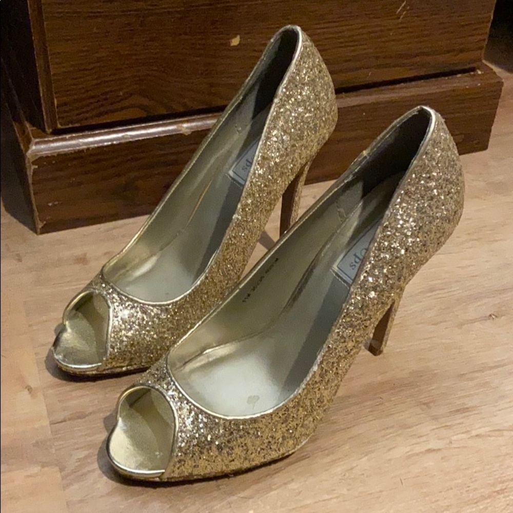 Gold Sparkly Heels